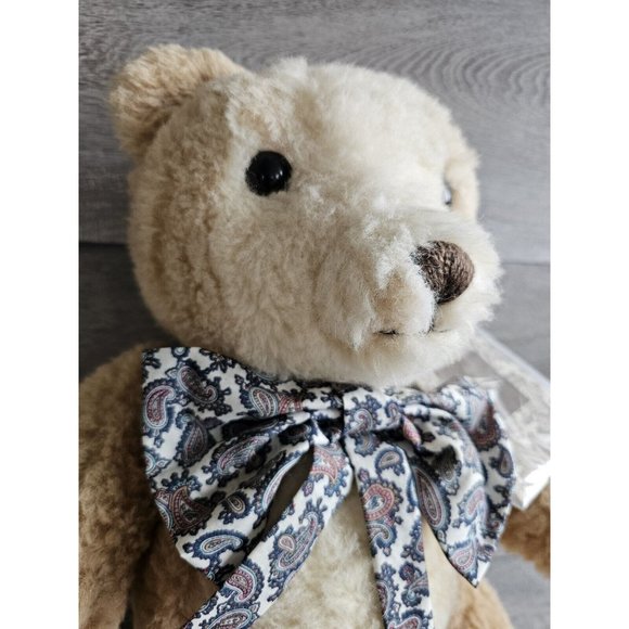 Vtg House of Nisbet Jack's Teddy Bear Jointed Crushed Alpaca Plush 15" 571 Tags - Picture 3 of 16